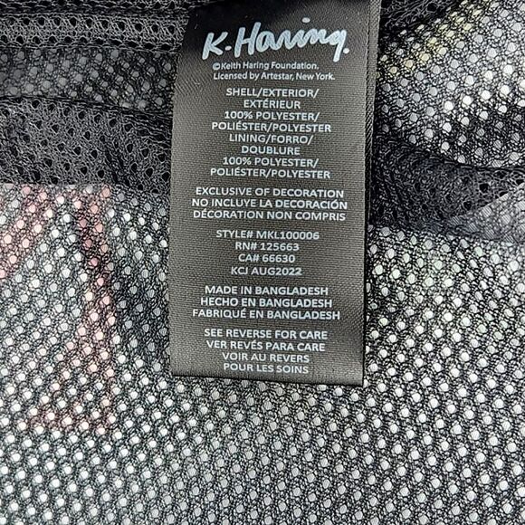 Members Only Keith Haring Heart Windbreaker Womens XL Kidcore Retro 90s Style - Picture 11 of 12